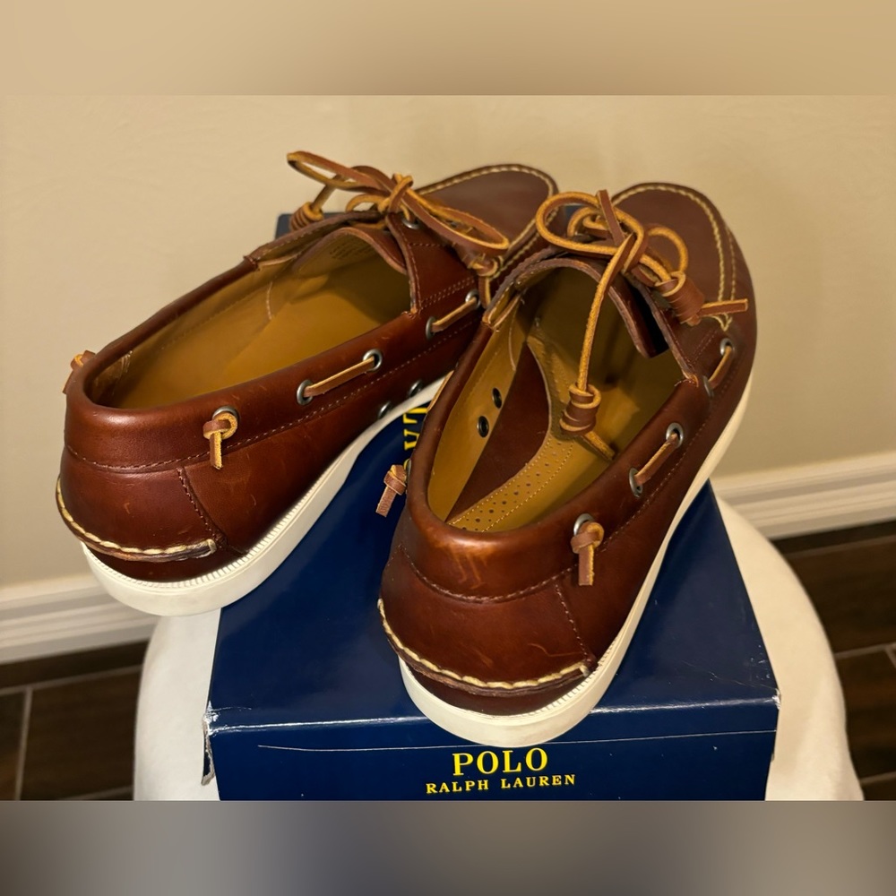 Polo Ralph Lauren Merton Leather Boat Shoe size 13 slightly worn - Picture 7 of 7